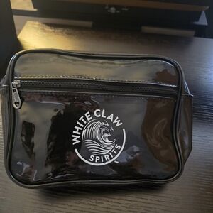 White claw clear black fanny pack/belt bag or crossbody bag w/adjustable strap